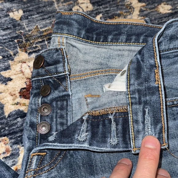 Abercrombie & Fitch A&F men denim jeans pants 32x32 button fly classic straight - Picture 5 of 13